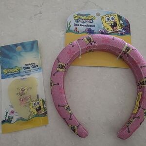 SpongeBob SquarePants Pink Spa Headband and Gua Sha Set
